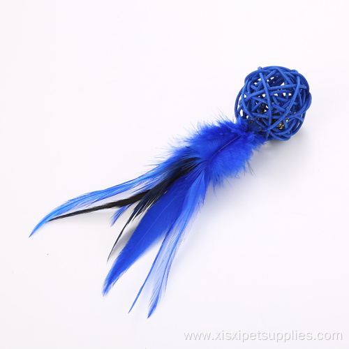 Eco-friendly Interactive Cat Toys ring rattan Balls